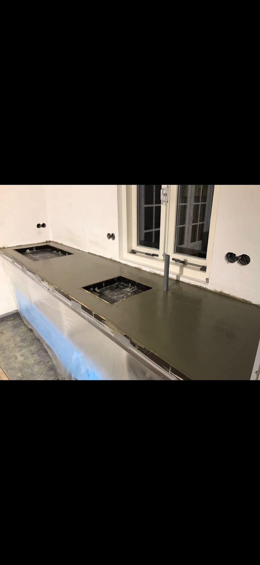 Gegoten betonnen aanrechtblad — Interieur in Haarlem